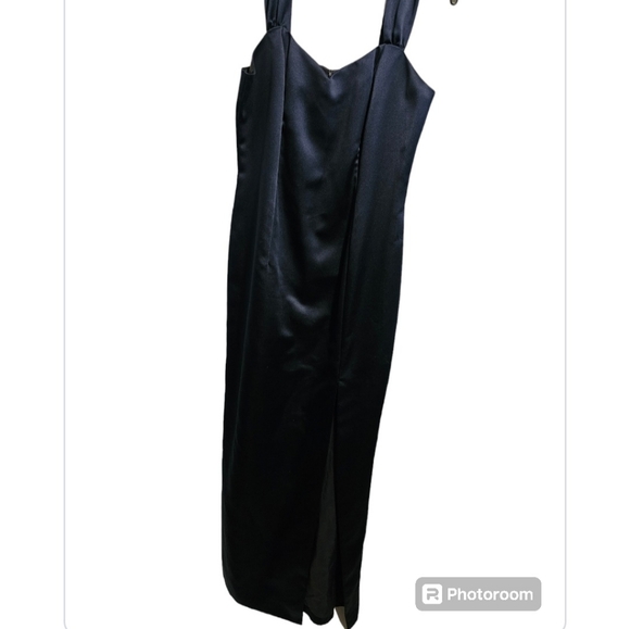 Nah Nah lady's blue dress Trimmed in beige with embroidery on jacket.  size 10 - Picture 3 of 5